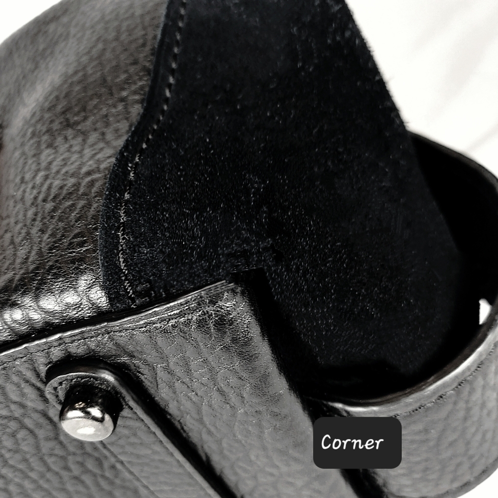 LG COACH EDIE 42 MIXED LEATHER HOBO w/COACH FACE CHARM - Picture 8 of 10